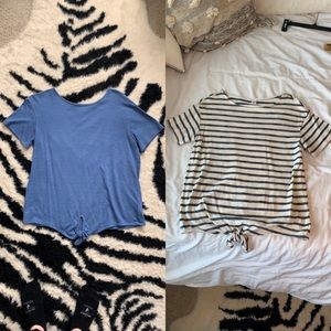 2 Front Knot Tie Shirts